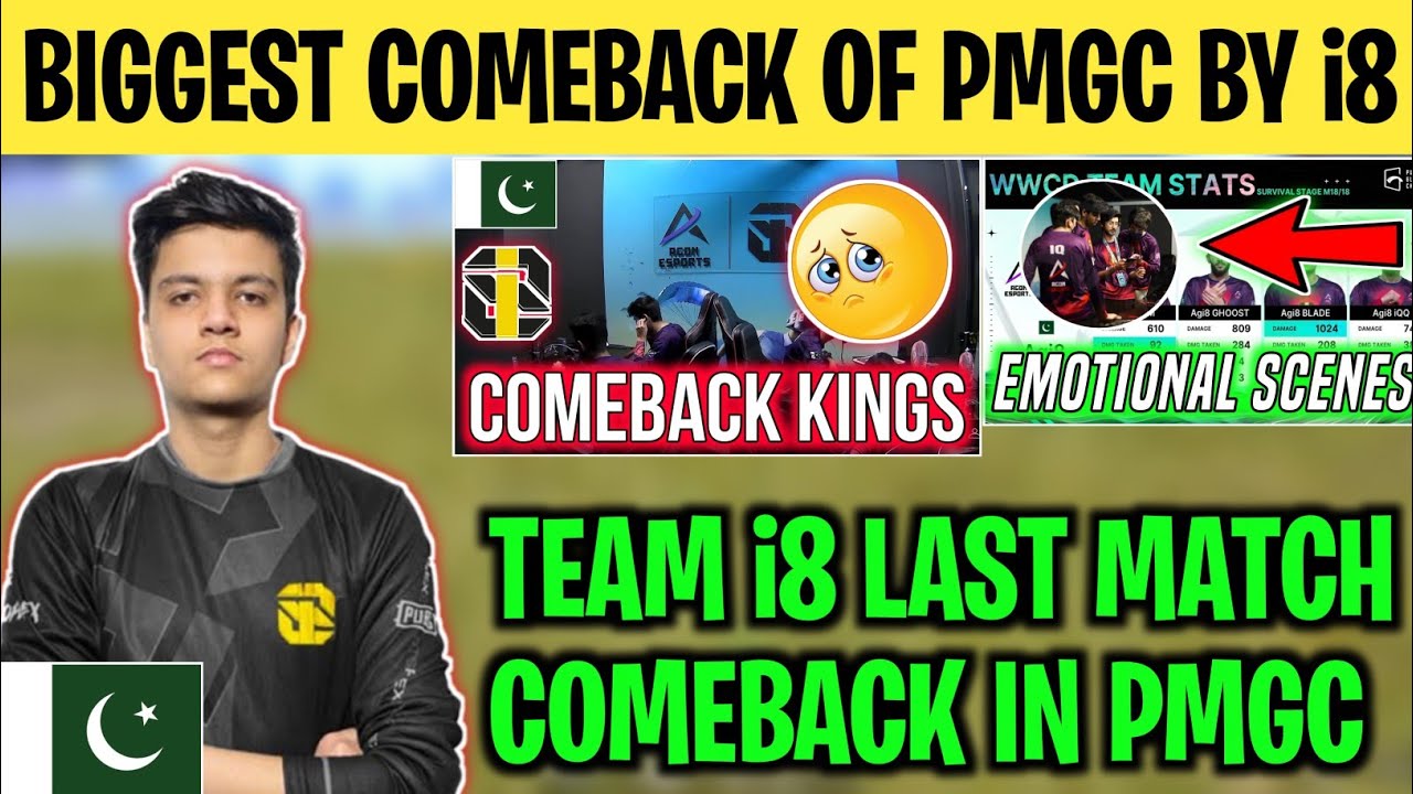 TEAM i8 BIGGEST COMEBACK IN PMGC😨 | Team i8 Destroyed Pmgc Lobby🥶 | i8 last Match Shocker in Pmgc😍