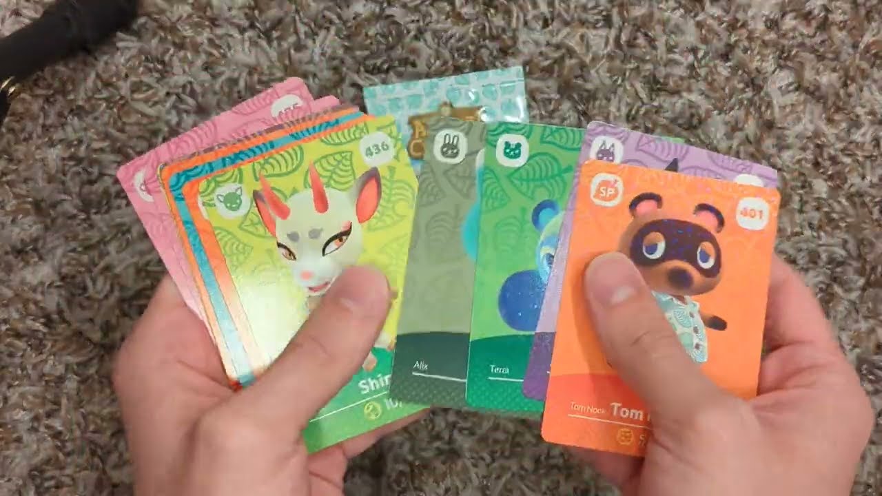 opening Animal Crossing Amiibo Cards cause i got addicted to the game OOPSIE!