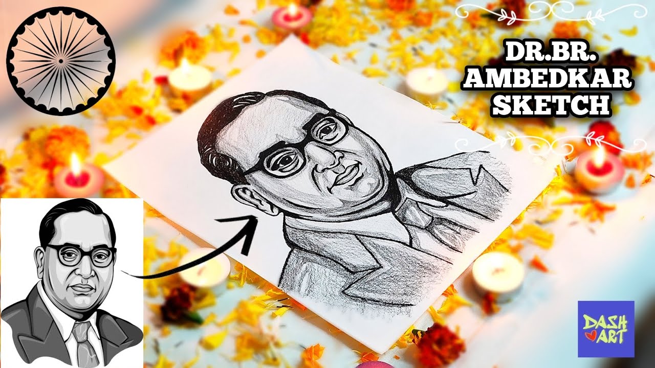 DR.BR.AMBEDKAR SKETCH | TIMELAPSE SKETCH | DASH ART.