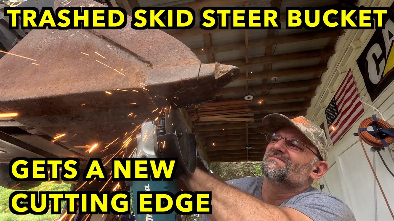 Replacing The Cutting Edge On A Skid Steer Bucket.