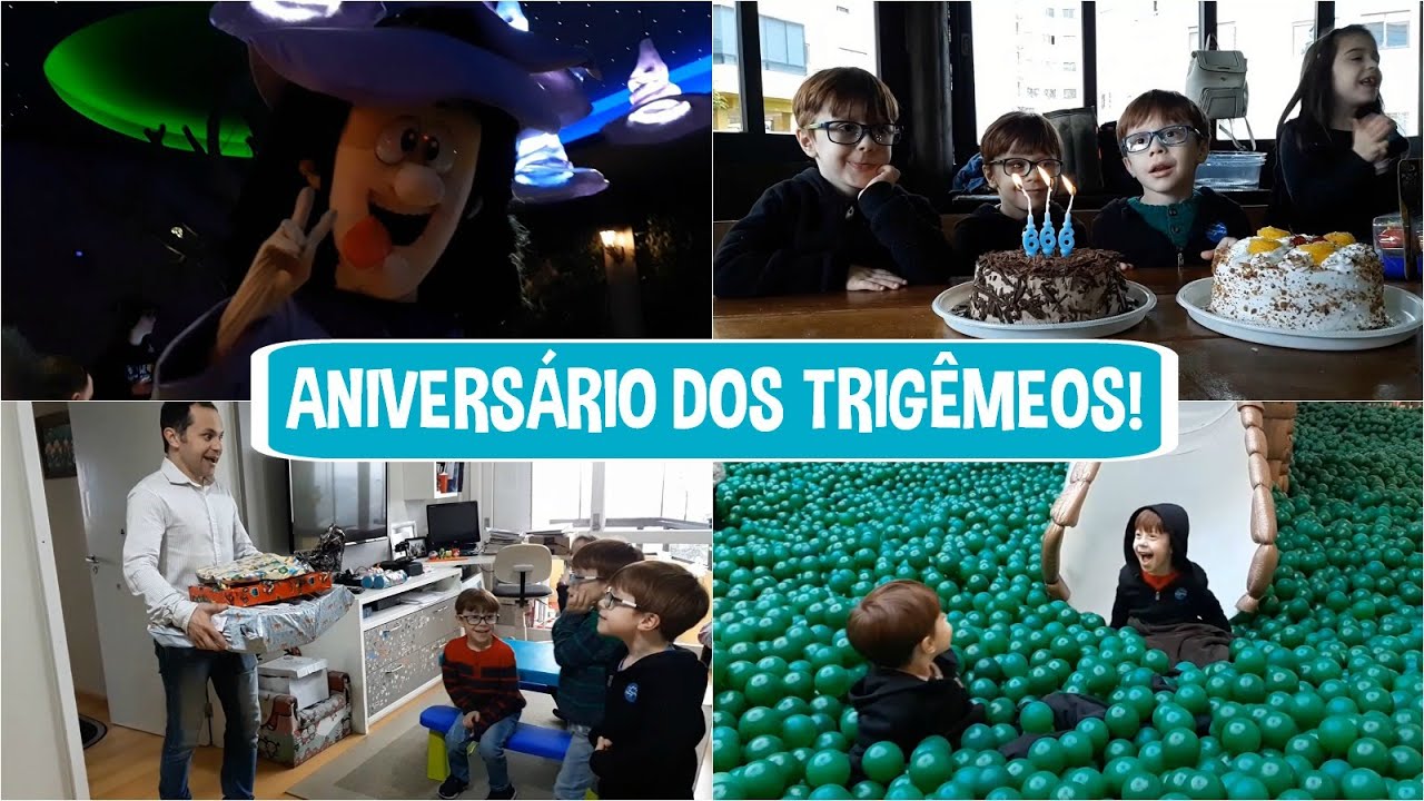 VLOG DO ANIVERSÁRIO DOS TRIGÊMEOS | Mônica e Os Trigêmeos da Michele