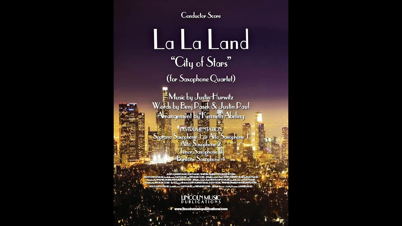 City of Stars from La La Land (for Saxophone Quartet)