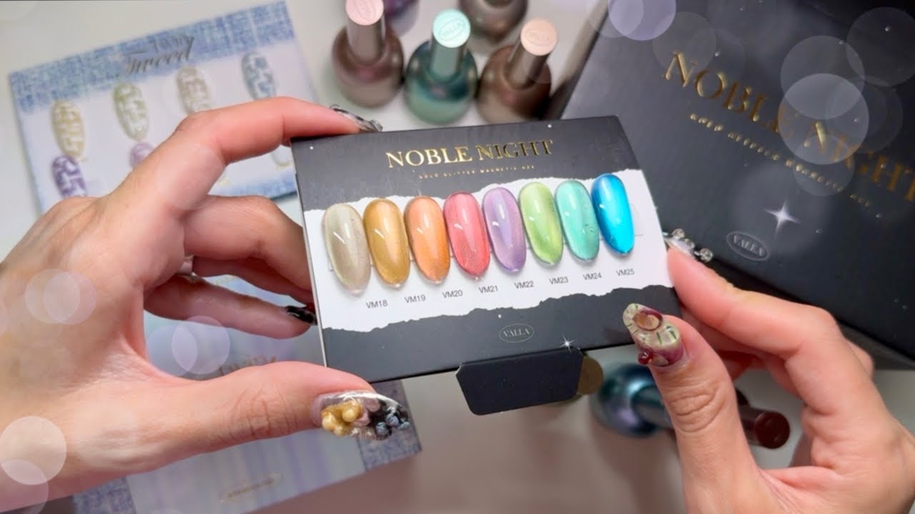 Sweetie Nail Supply Haul 💗 Swatching Valla Noble Night & Yogurt Nail Twin Tweed Collections