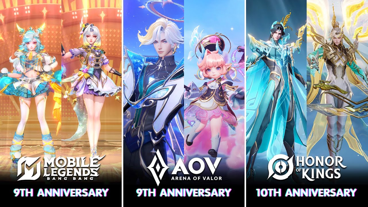 14 Anniversary Skins 2025 – MLBB vs AOV vs HOK  | Skin Effect