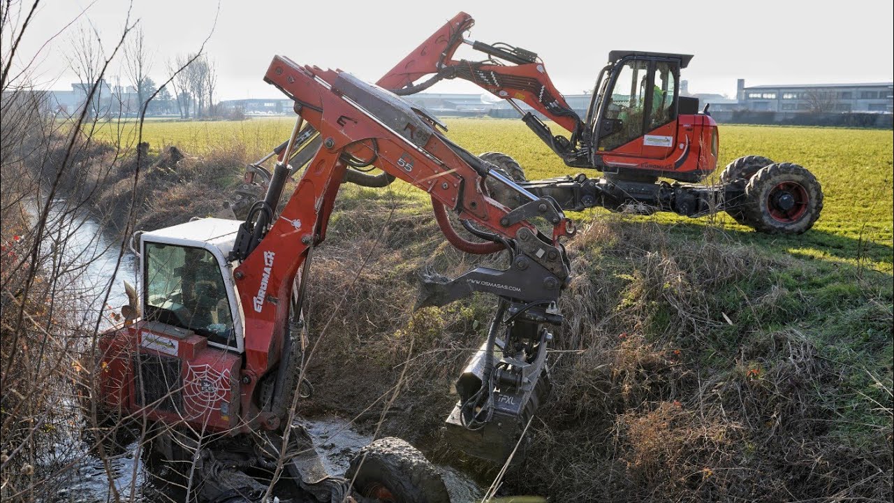 2x Escavatori Ragno EUROMACH | Pulizia fossi - Ditch Cleaning