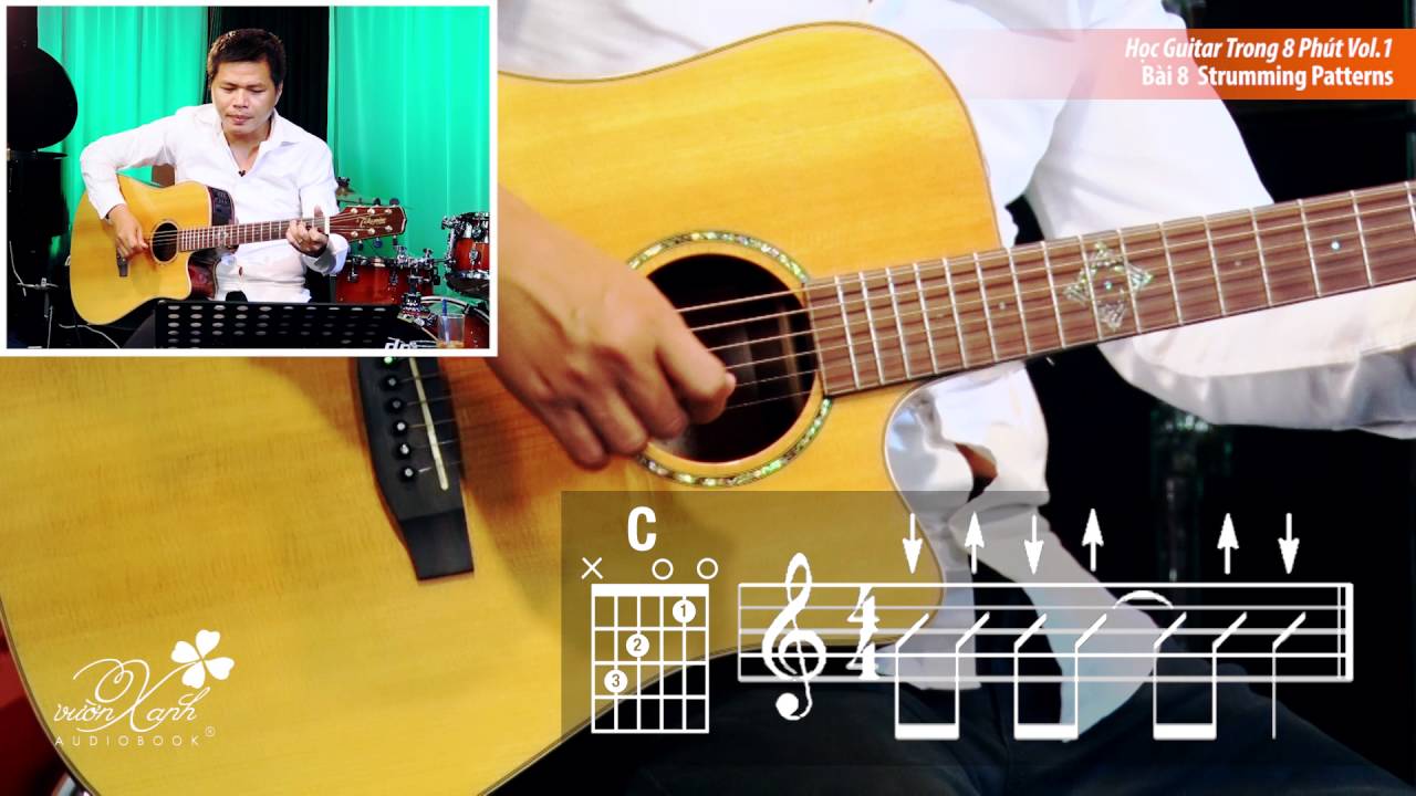 Học Guitar Trong 8 Phút Vol.1- Bài 8: Strumming Patterns