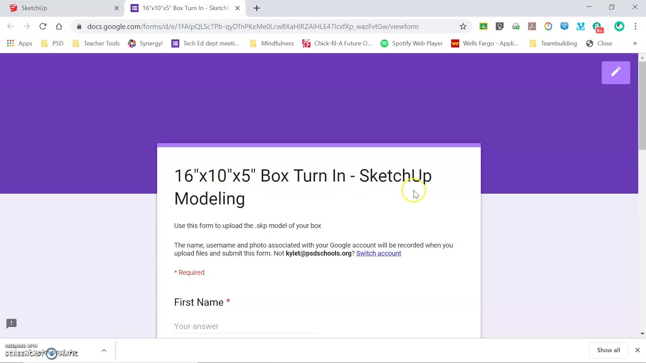 SketchUp for Web - Download and Turn In Files