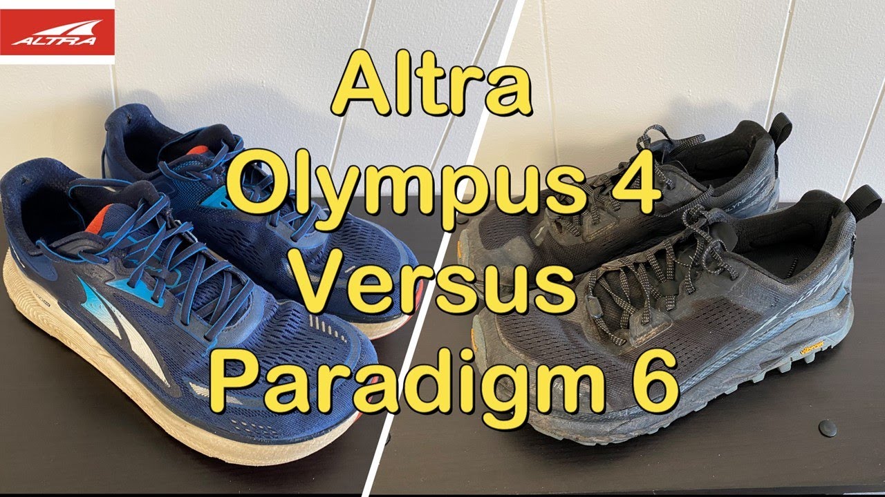 Altra Olympus 4 Vs Altra Paradigm 6 Train Running Shoe Comparison and Review