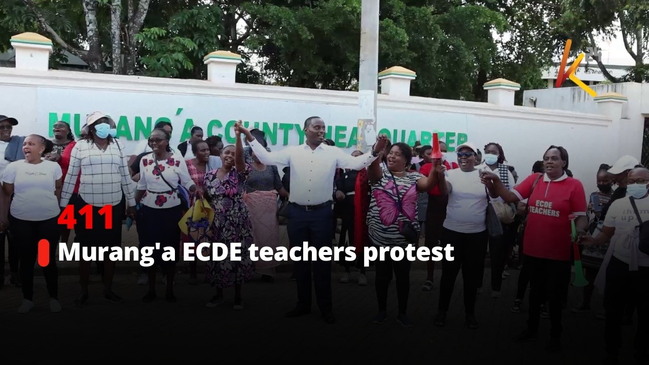 Murang'a ECDE teachers protest, demand permanent jobs and better pay