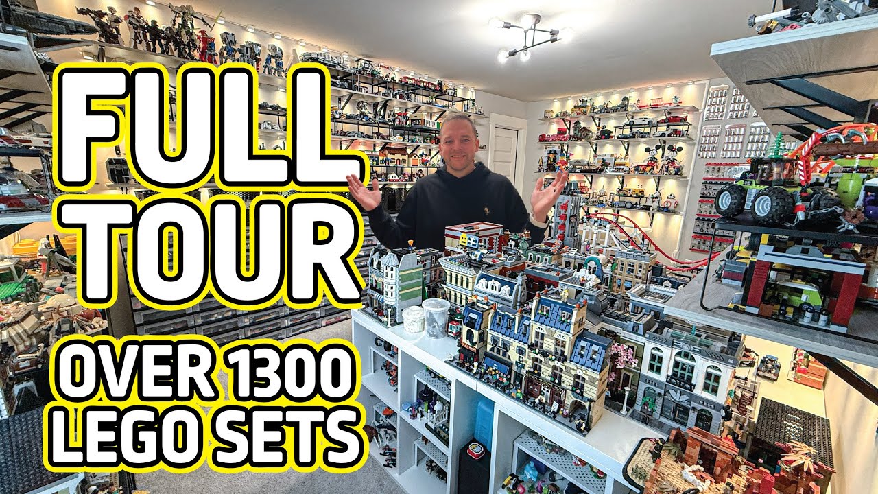 LEGO Room Tour of our Full LEGO Collection - 1300+ LEGO Sets