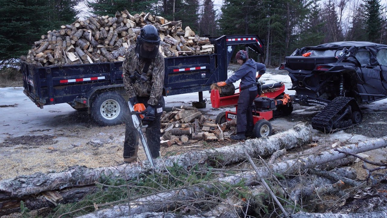 Processing a Winter’s Worth of Firewood to Heat Our Alaskan Cabin