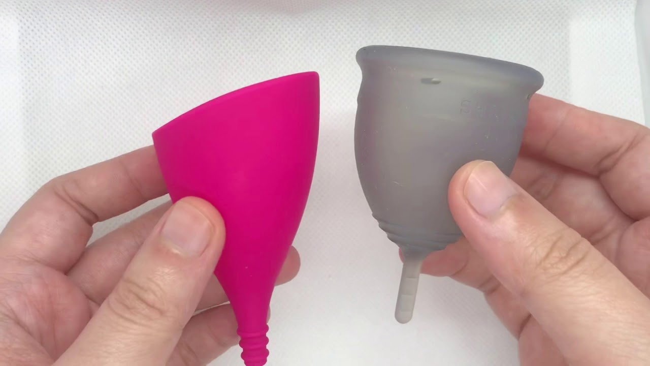 Menstrual cup squish test: Lily Cup Classic B vs Saalt Soft regular size