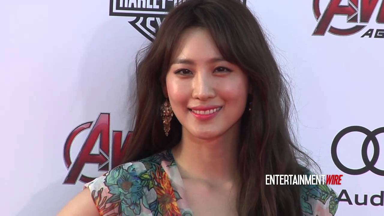 Claudia Kim has a Marilyn Monroe moment at Marvel's 'Avengers: Age Of Ultron' Los Angeles Premiere