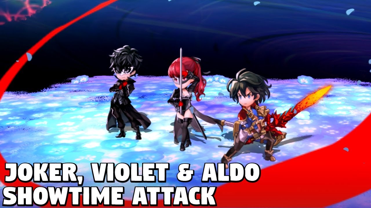 Persona 5 Royal x Another Eden - Joker, Violet & Aldo SHOWTIME Attack