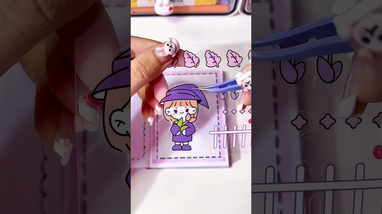🌷ASMR Mini Journal Purple🔮 #asmr #aesthetic #journal #journaling #sticker #stickers #relaxing #art