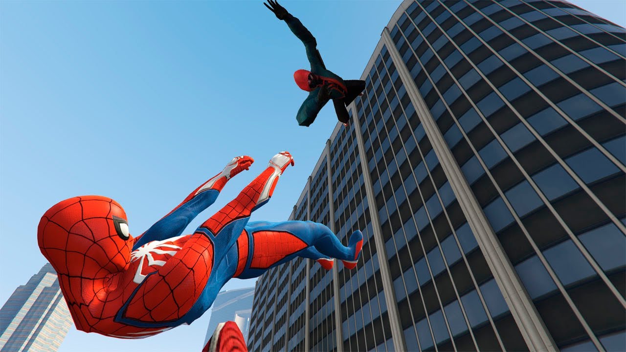 GTA 5 - Ragdolls And Fails 11 - Spiderman Vs Miles Morales - Highest Fails