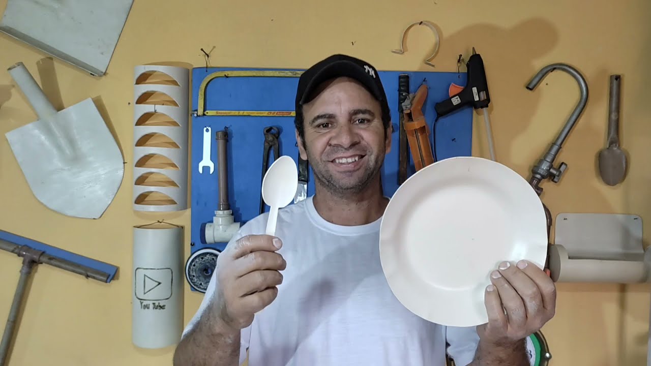 Como fazer prato e colher de cano PVC