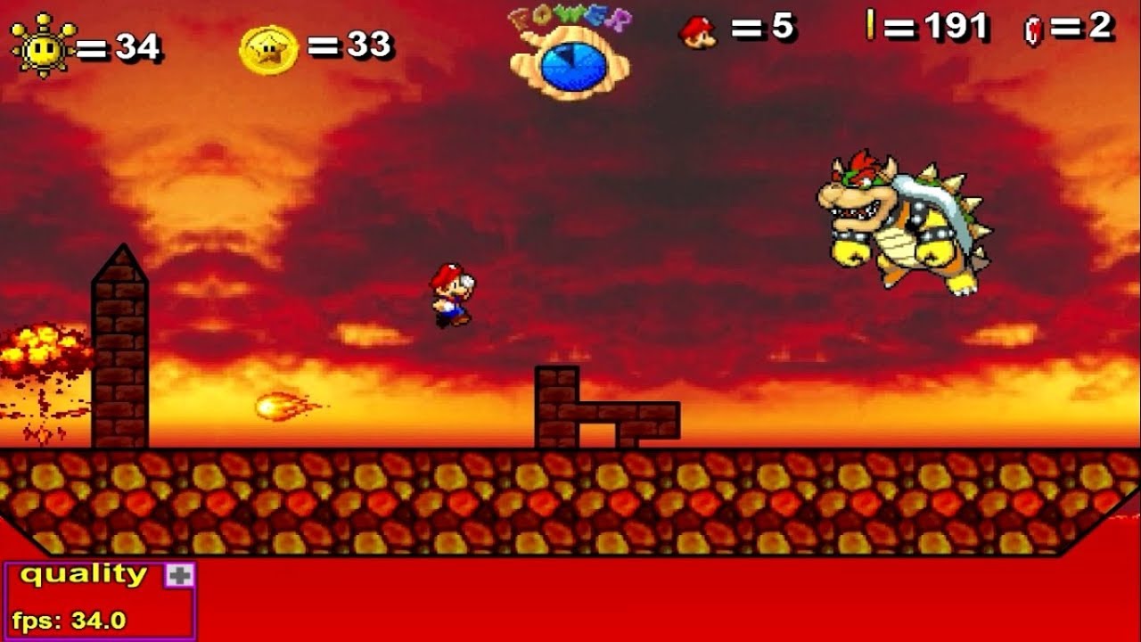 Super Mario 63 Gameplay Part 8 (Bowser's Second Trap - Thwomp's Castle)