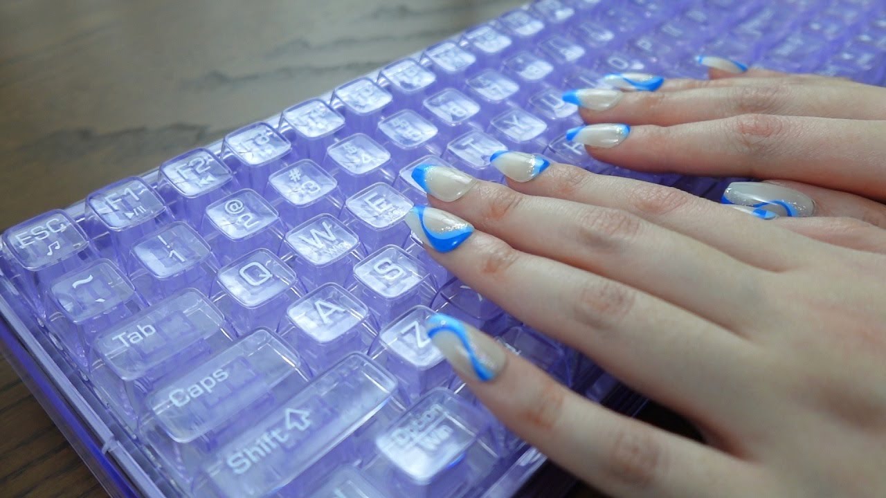 Clear Transparent Keyboard Typing ASMR for when you can't sleep (No Talking)