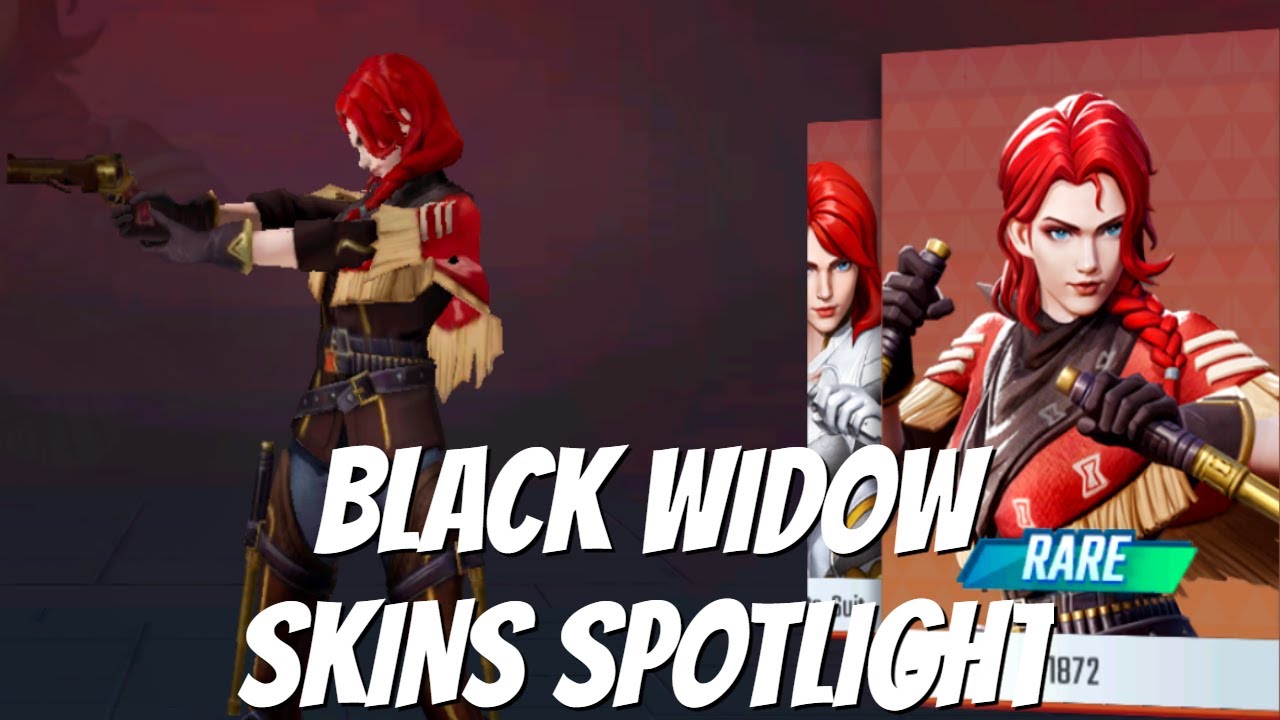 BLACK WIDOW ALL SKINS SPOTLIGHT | Marvel Super War