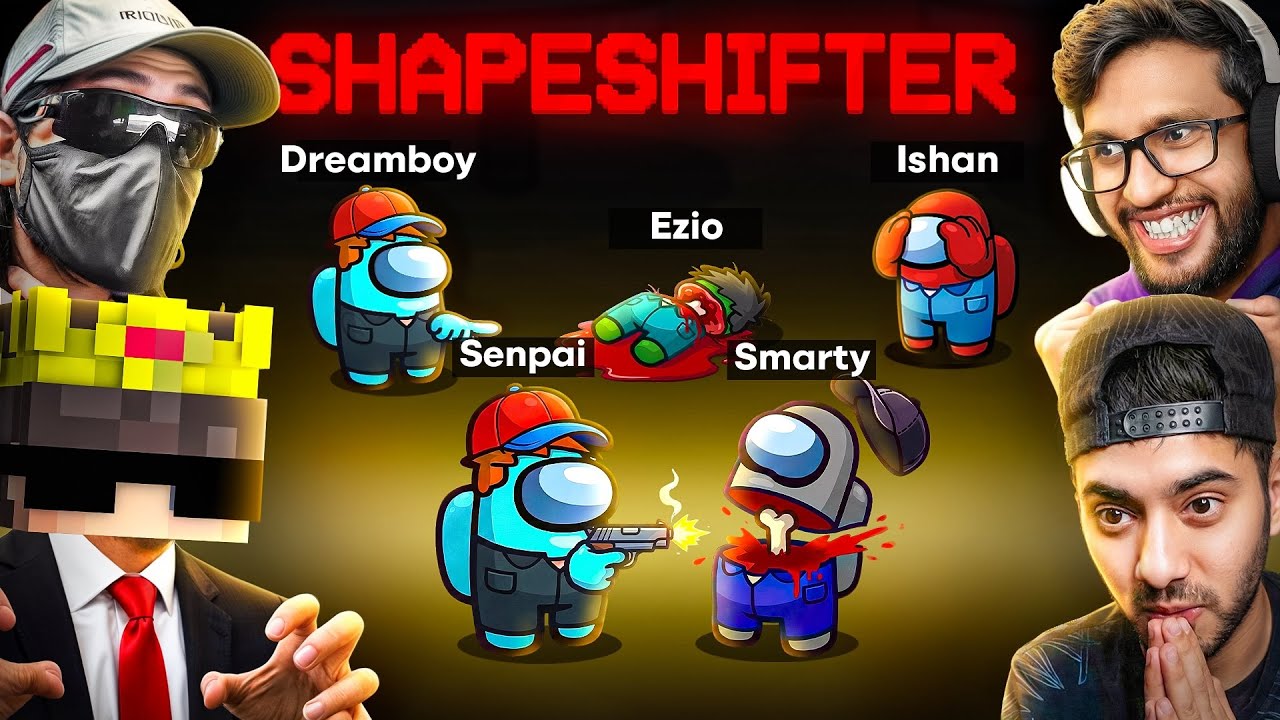 I Became SHAPESHIFTER in Every Match! AMONG US 6969IQ GAMEPLAY!