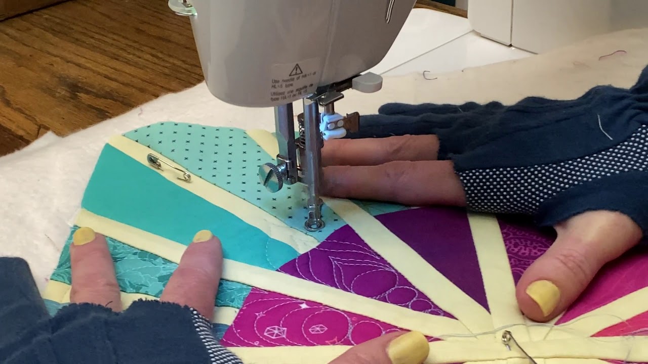 Free-Motion Quilting the March NQM 2021 BOM Block