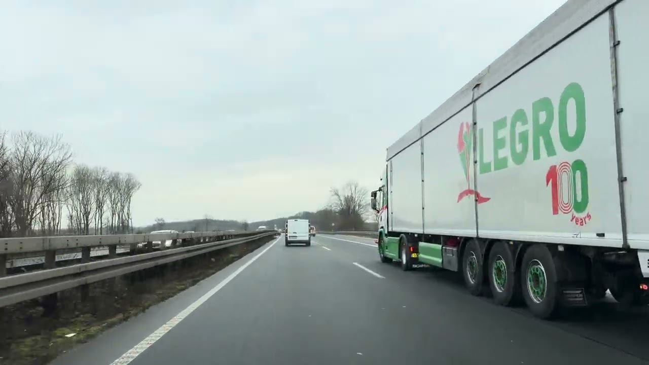 You Can Barely See the Road… | Heavy Rain Autobahn Drive Germany 🇩🇪 4K
