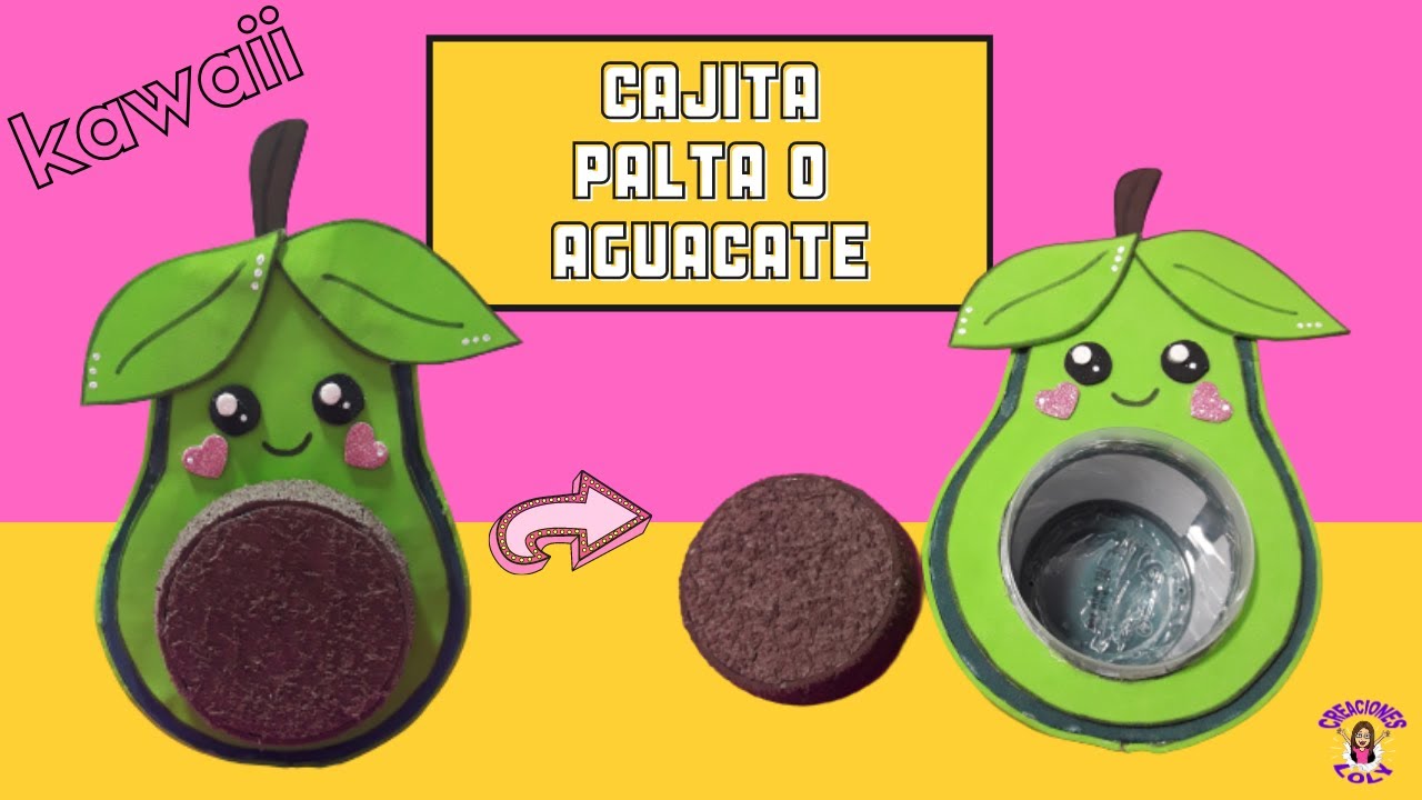 🎁Caja Aguacate o Palta🥑 Kawaii - Creaciones Loly