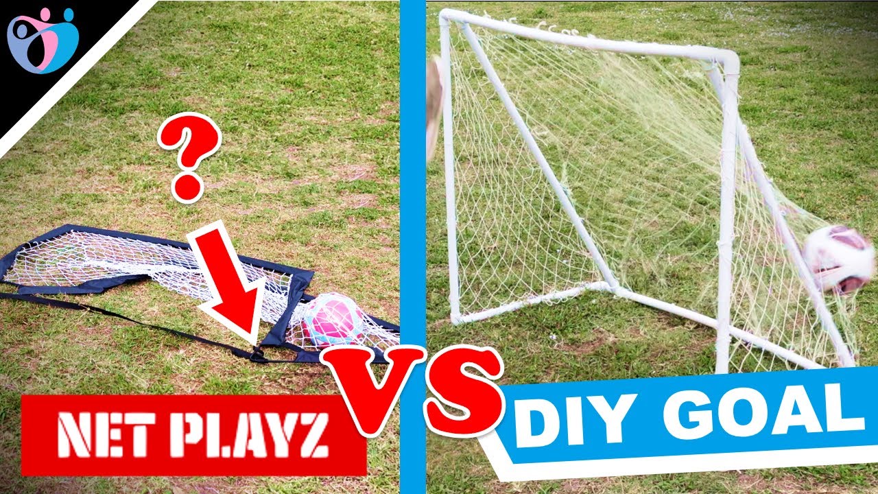diy soccer goal vs net playz soccer goal test trails