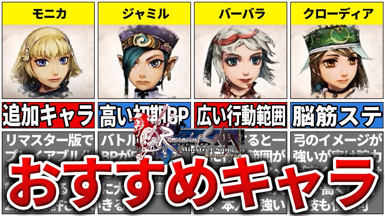 【ミンサガ】ストーリーで大活躍間違いなしのオススメキャラTOP5