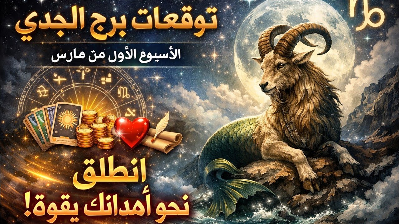 برج الجدي ♑ قراءه توقعات عامه اسبوعيه برج الجدي ♑ الاسبوع الاول من مارس الاثنين ٣/٢الي٣/٨♑