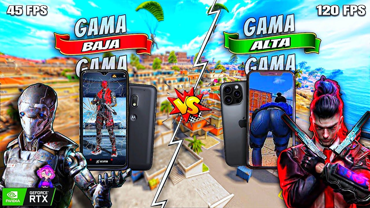 Como es Jugar🎮​ BLOODSTRIKE en un Celular Gama BAJA vs Gama ALTA 📱🔥 ¿Vale la Pena el Dinero?