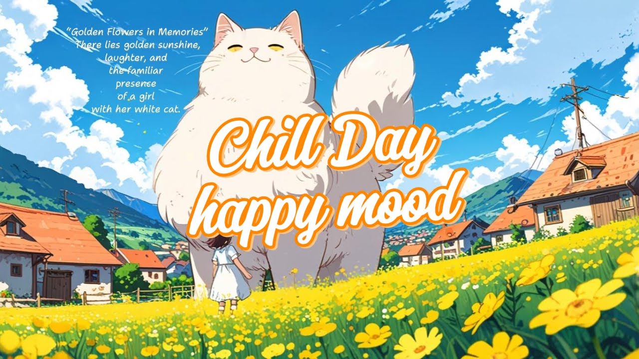🌻 Golden Flowers in Memories – KUNA Chill Day | A Peaceful Corner for You 🌿 #musiccat