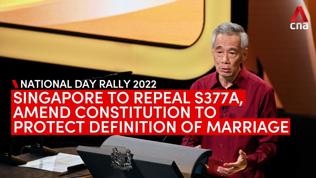 NDR 2022: Singapore to repeal S377A, amend Constitution to protect definition of marriage
