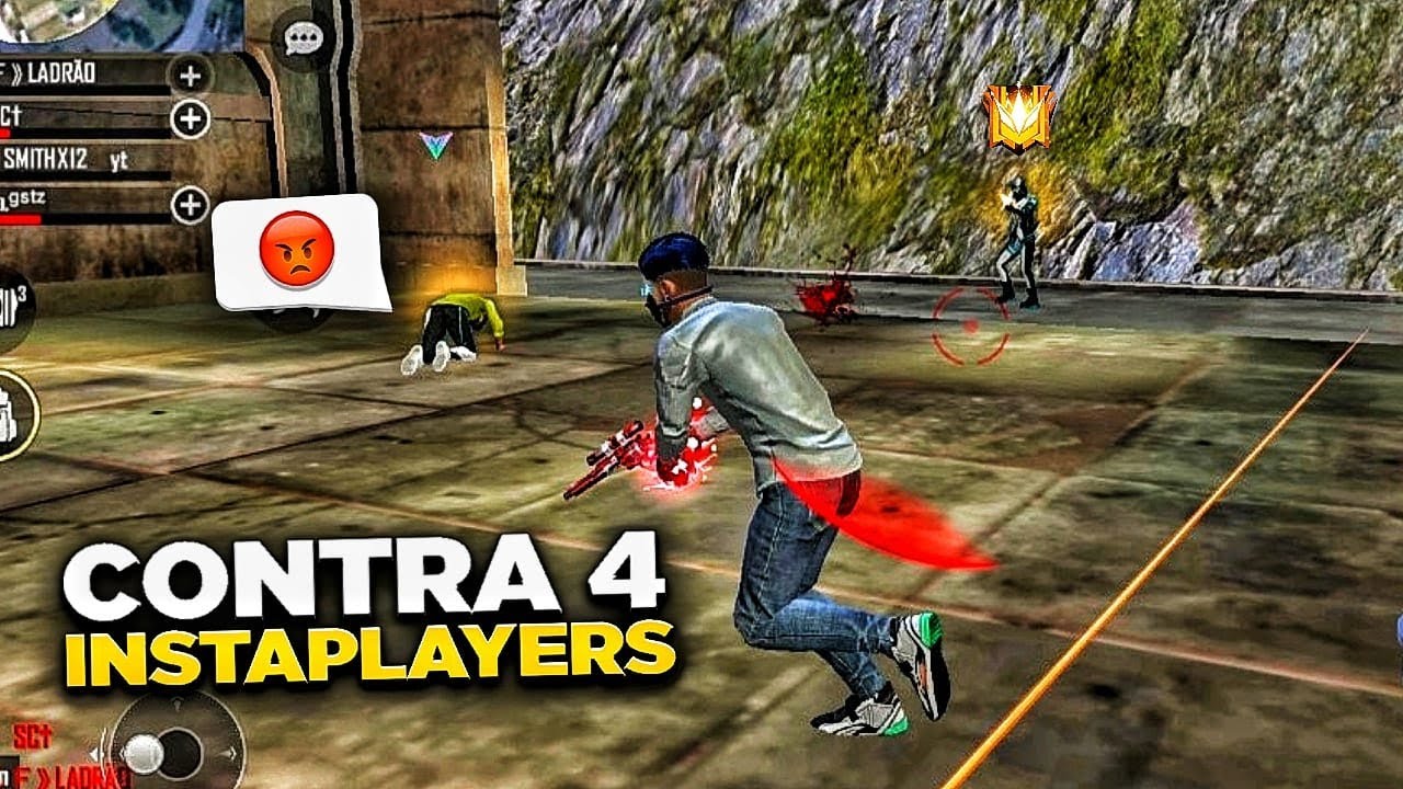 CAI CONTRA UMA LINE DE INSTAPLAYERS E OLHA OQUE ACONTECEU 😧🔥 - FREE FIRE