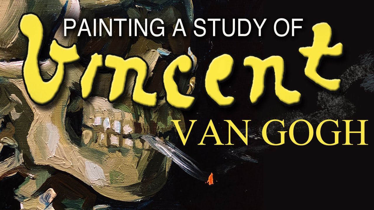 Van Gogh Skull of a Skeleton with Burning Cigarette Time-lapse Oil Painting