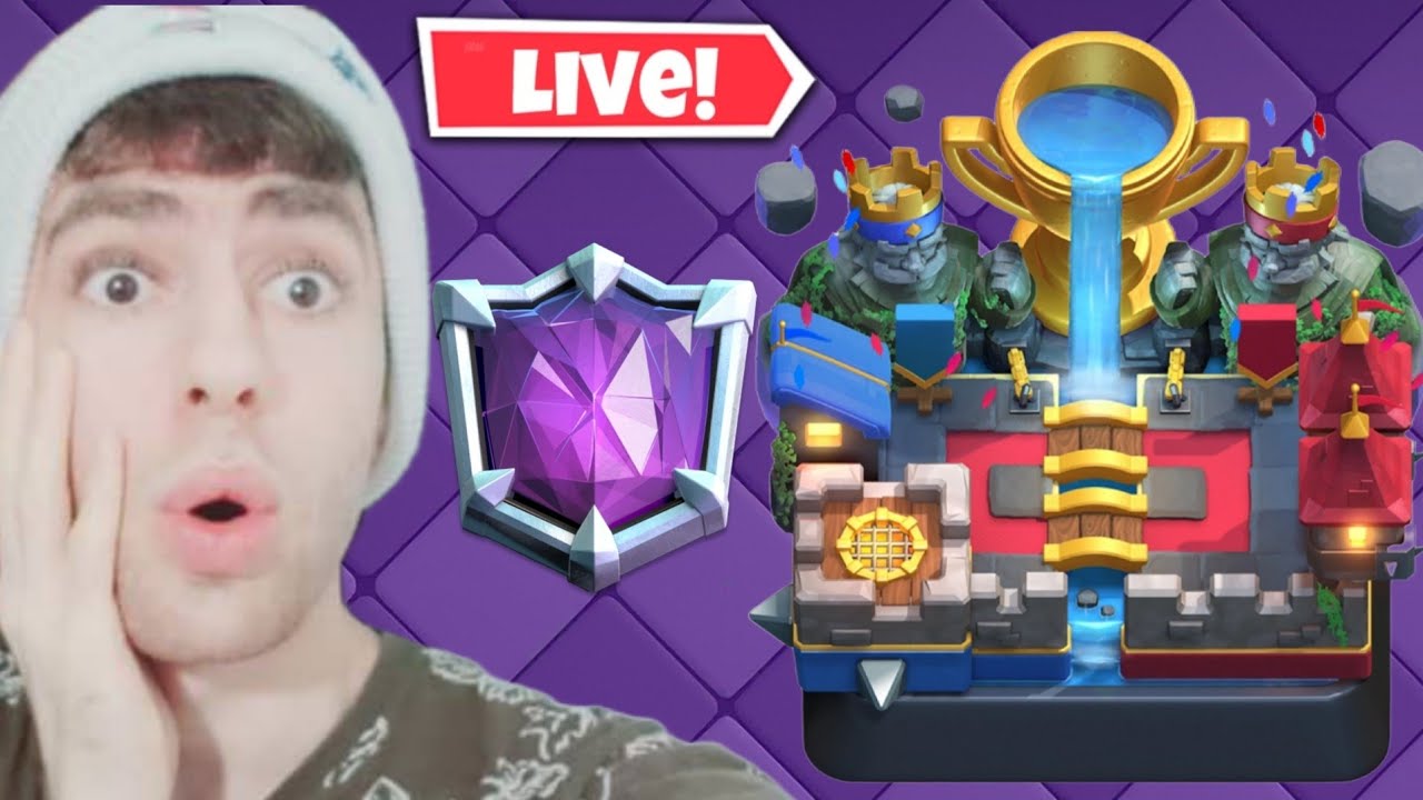 لایو استریم پوش کاپ کلش رویال با ولف سفید برفی مهربان 😂🥹🏆