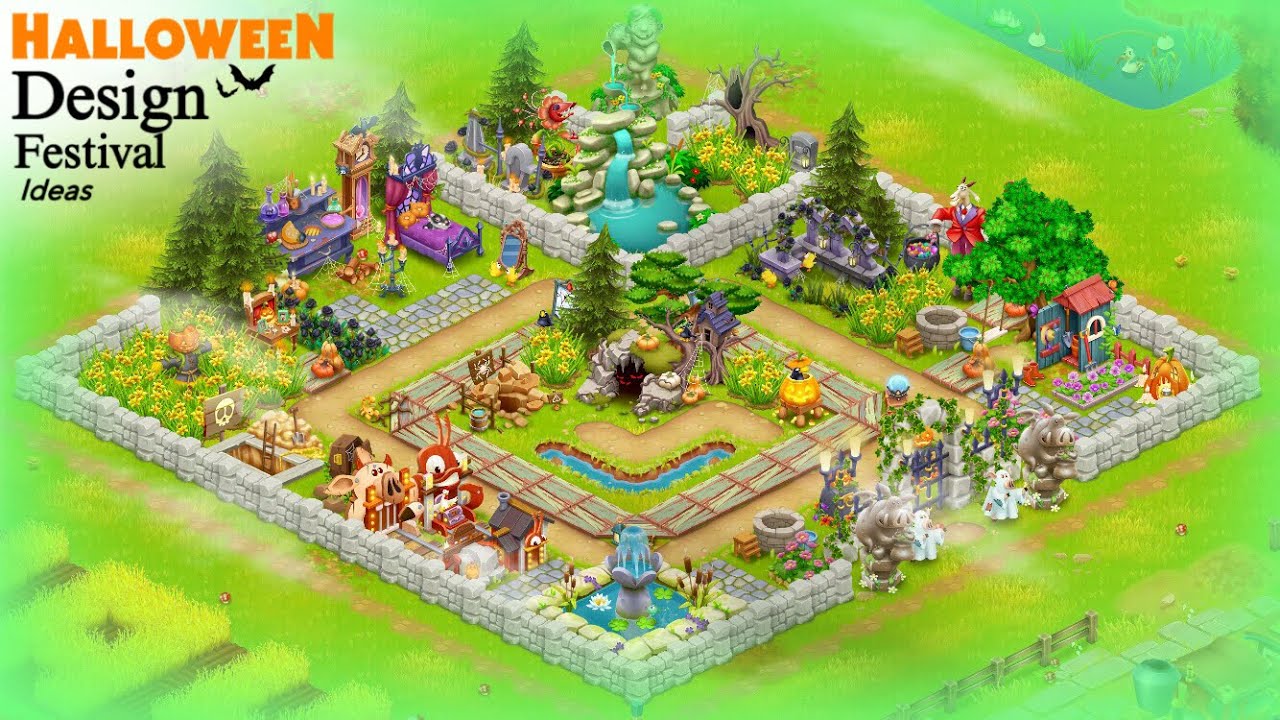 Halloween design Festival ideas in Hay Day #hayday 