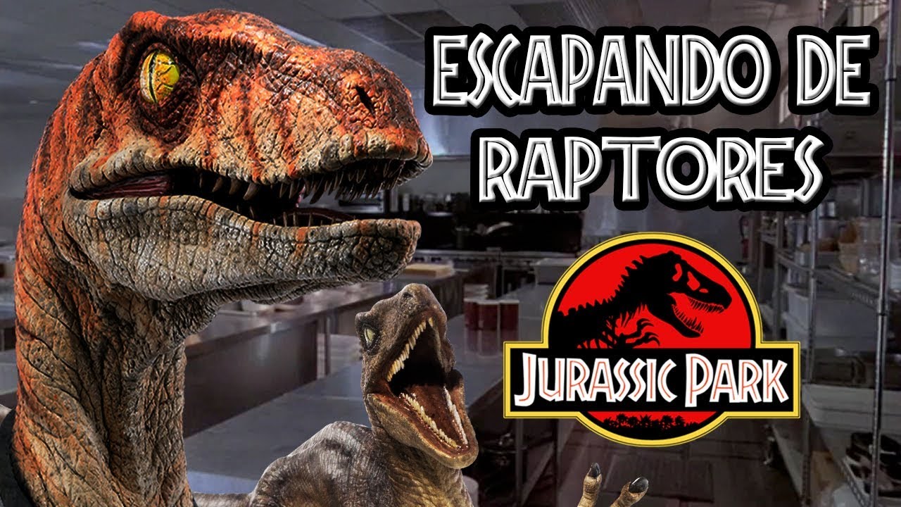 ¡ESCAPANDO DE RAPTORES EN LA COCINA! | JUEGO DE JURASSIC PARK