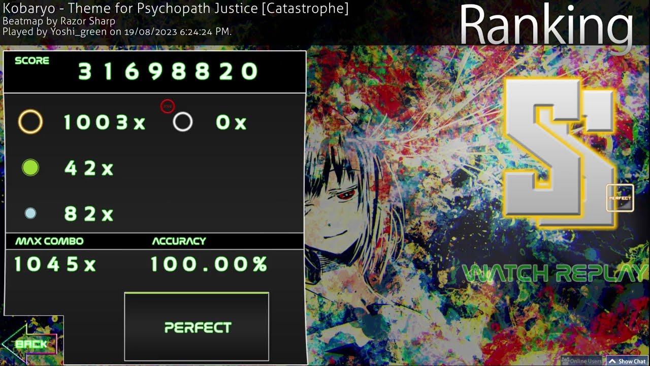 osu! CtB | Kobaryo - Theme for Psychopath Justice [Catastrophe] + PF (1039pp)