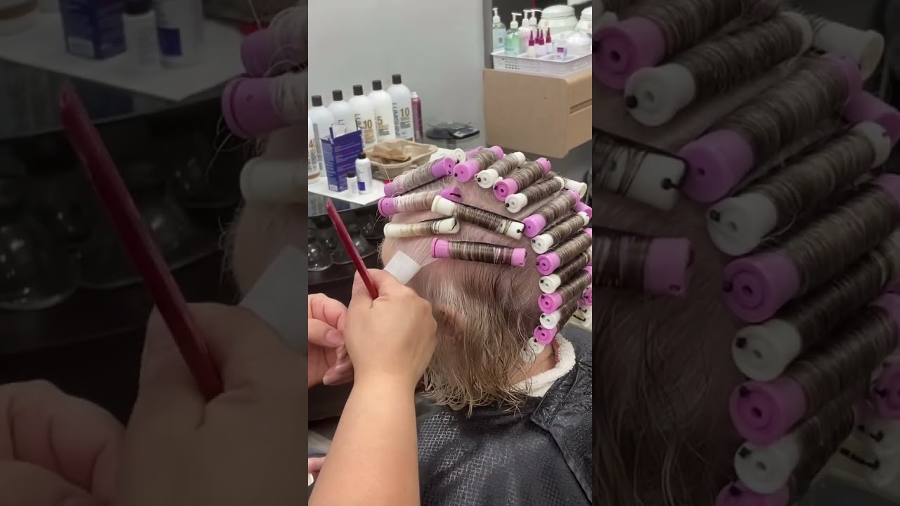 Professional Perm Process | Step-by-Step Salon Technique#hairstyle #haircut #hairtransformation 