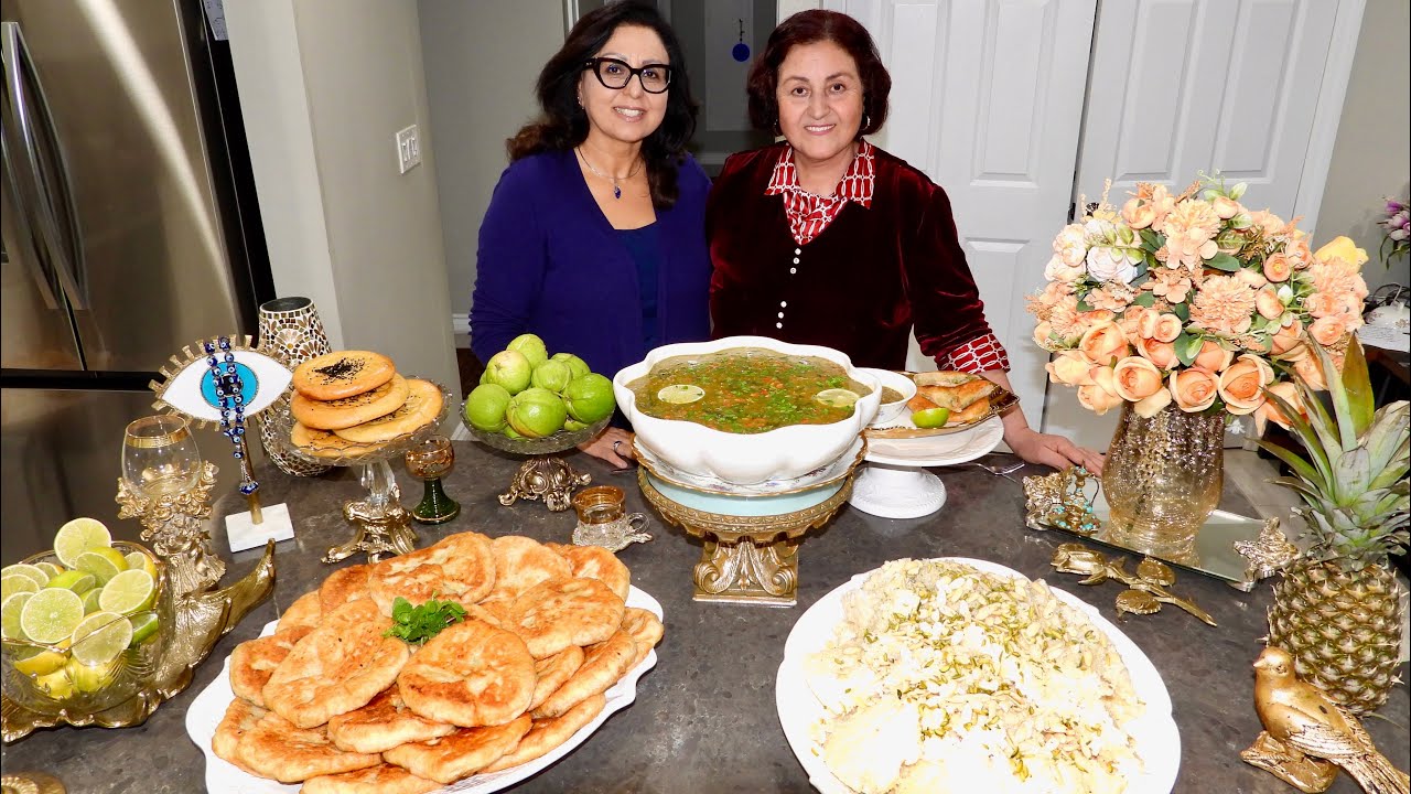 Warm Afghan Trio: Tuna Filled Bread, Addas Soup & Digcheh - نان پر از ماهی، سوپ عدس ودیگچه