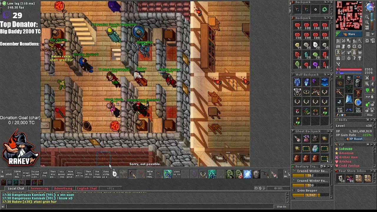 Tibia - January 2022 - Gambling Addiction (7K TC WIN) + Broken low LVL PvP