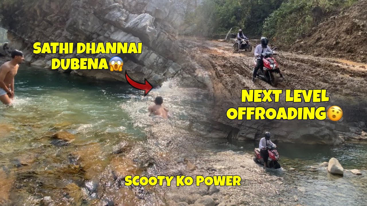 Scooty Ma Offroading Handai Hatkholi Pugiyo😍