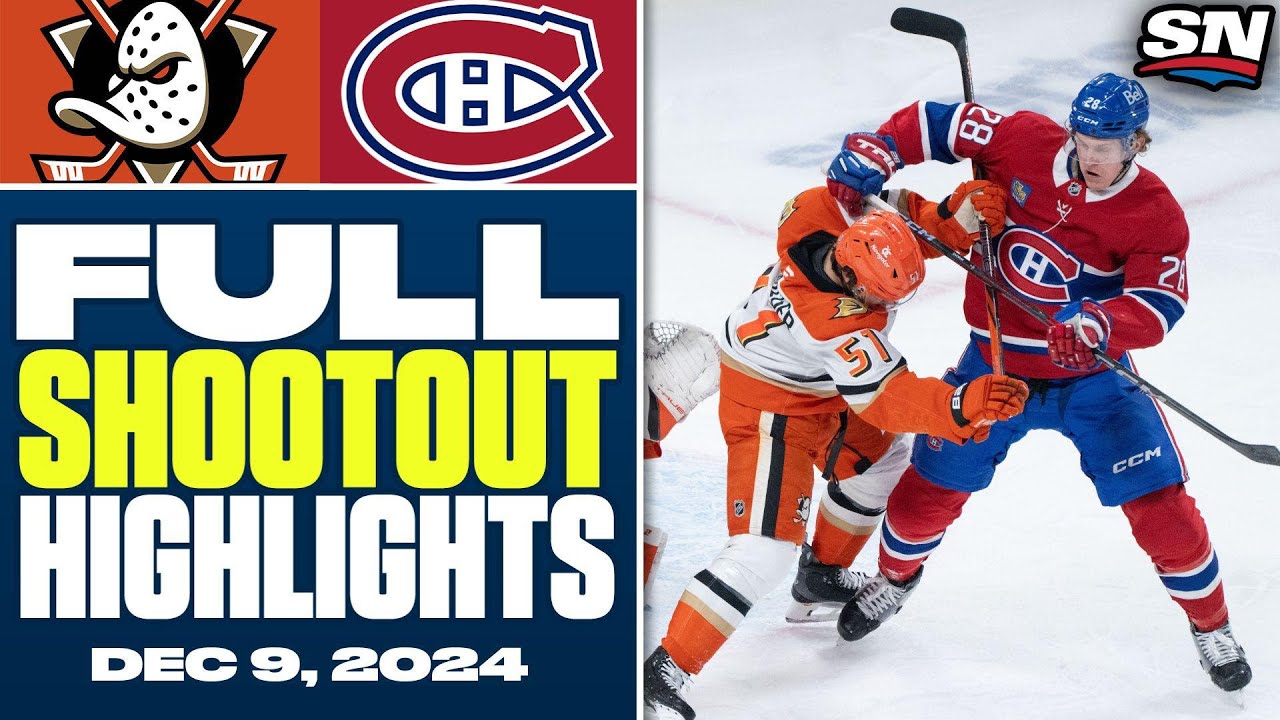 Anaheim Ducks at Montreal Canadiens | FULL Shootout Highlights - December 9, 2024