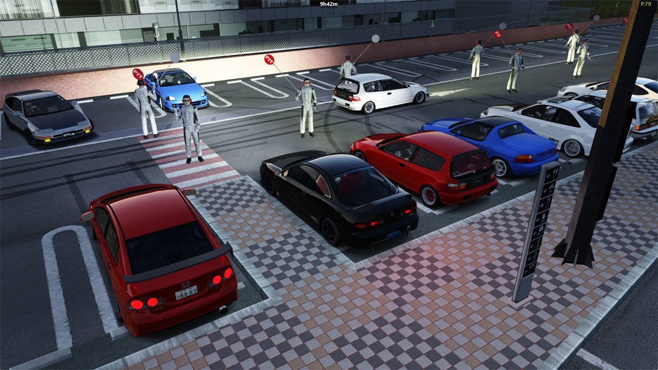 Honda/Kanjo Meet on Shuto Expressway Racing/Cruise w/ JDM DC2, EG6, EK9, CRX, EJ6, + | Assetto Corsa