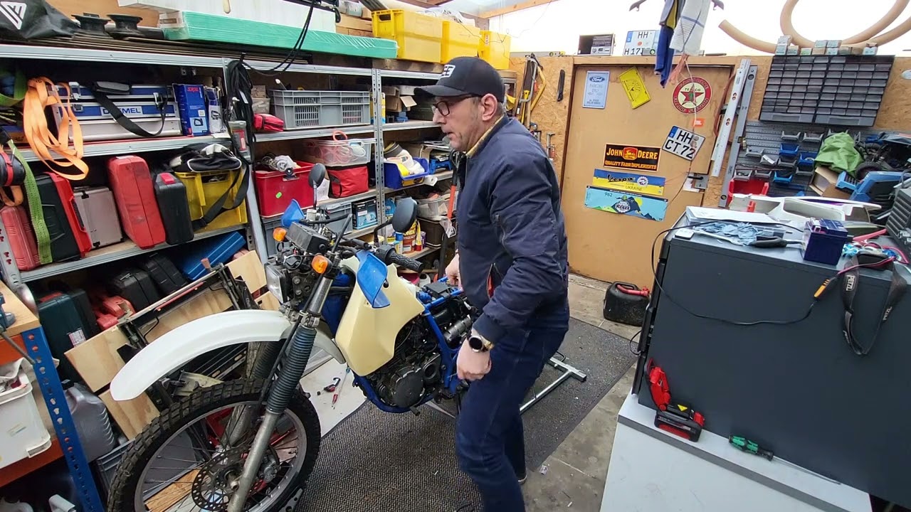 Suzuki DR 350 erster Start nach 10 Jahren Standzeit