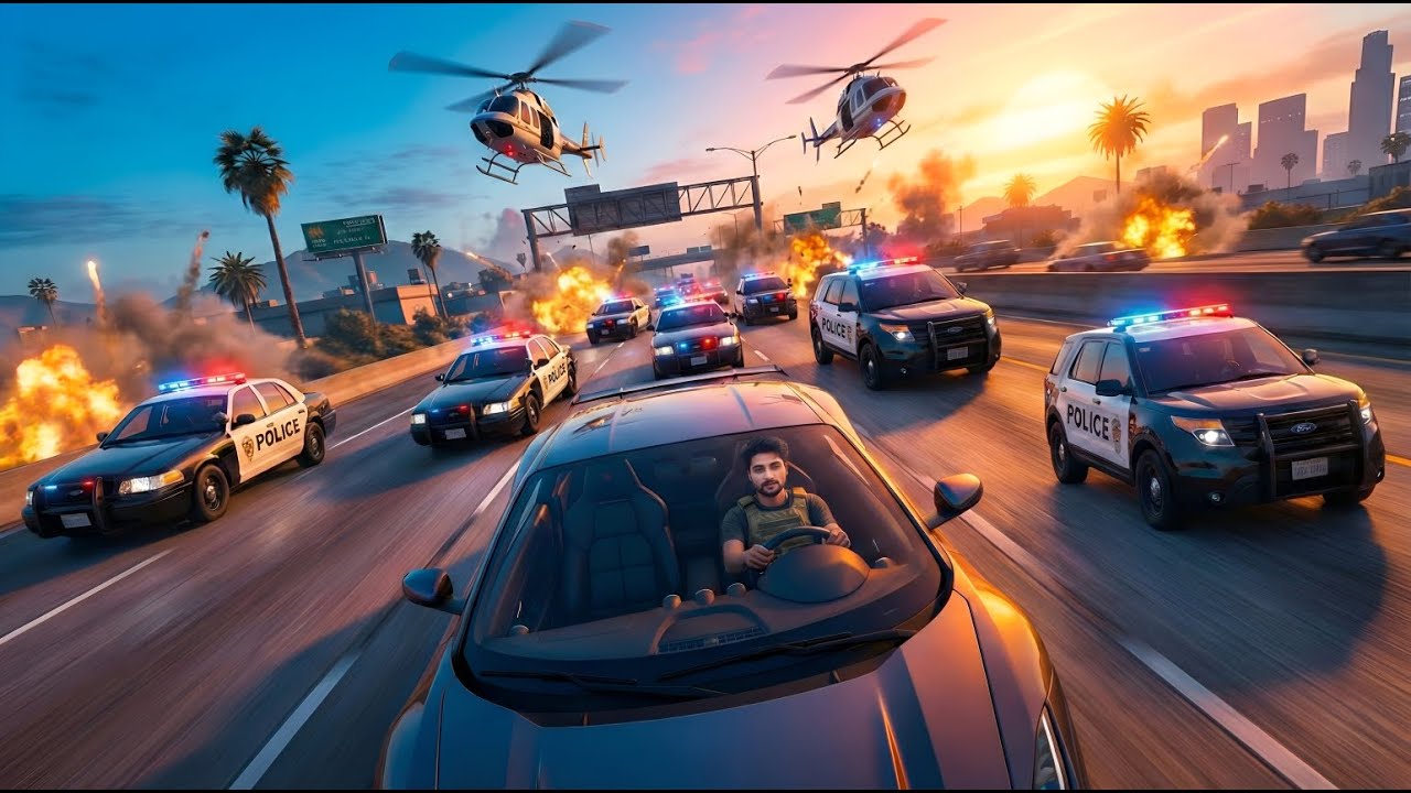 Can I Survive 5-Star Police Forever? | GTA V LIVE CHAOS🚨