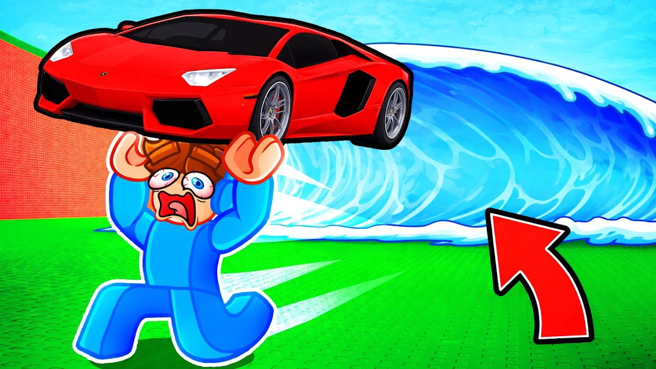 Uteč před tsunami a získej Drahé Auto v Robloxu!