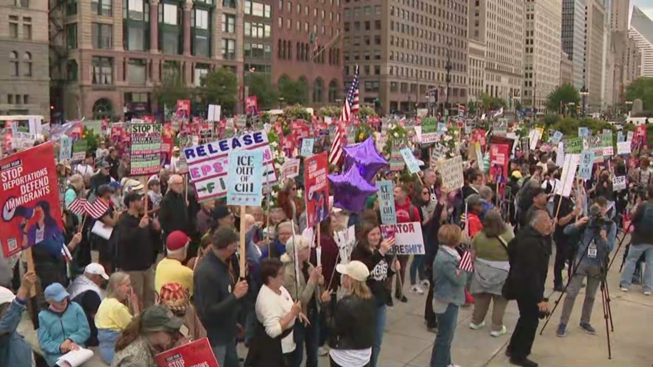 Protests held throughout Chicagoland as Trump threatens federal action